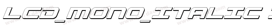 LCD_MONO_ITALIC ITAL字体转换